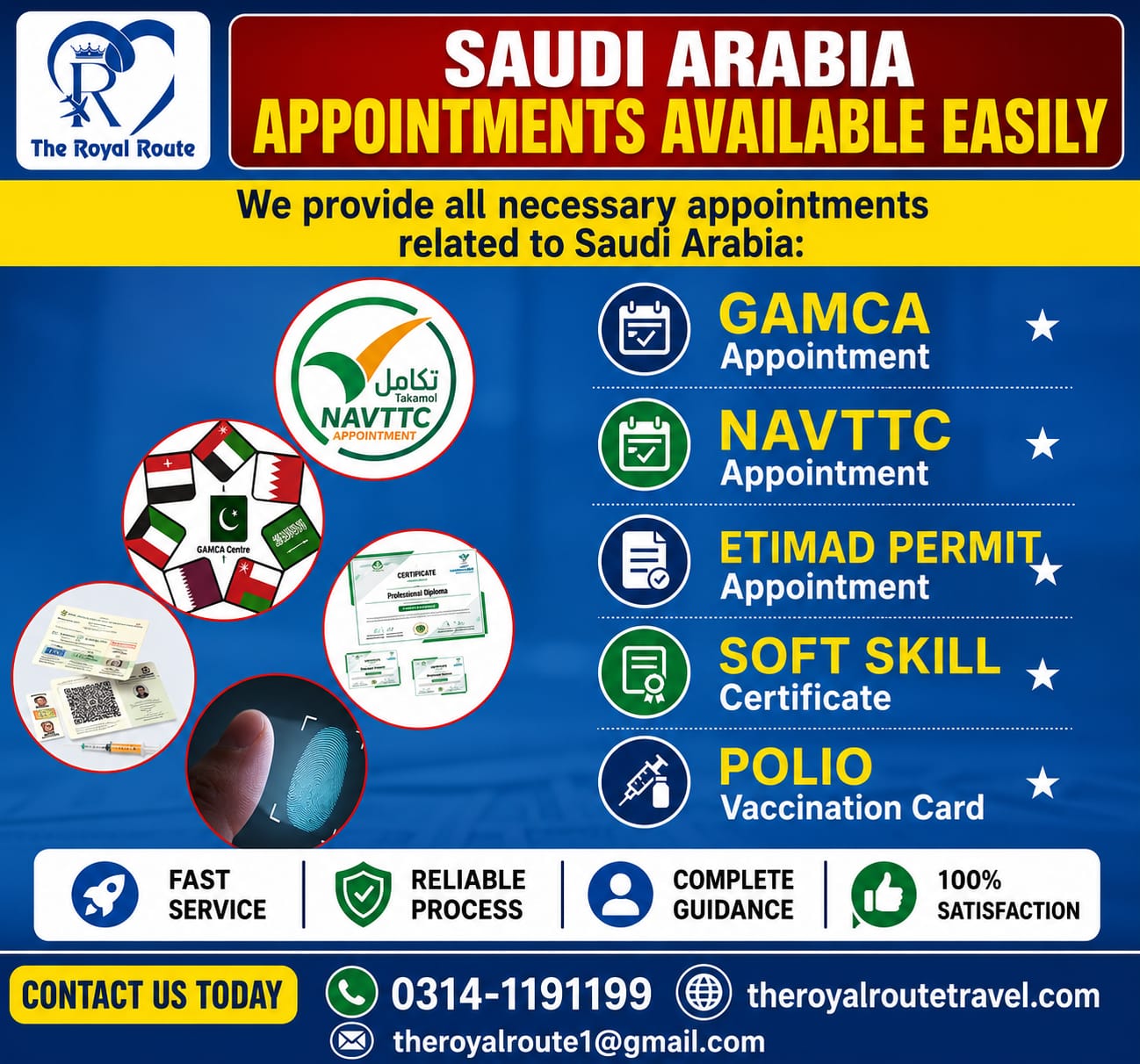 GAMCA, NAVTECH, SAUDIA FINGER APOINTMENT, SOFTSKILLS